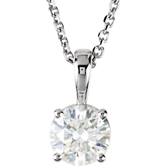 Diamond Necklaces - Round 4-Prong Pendant
