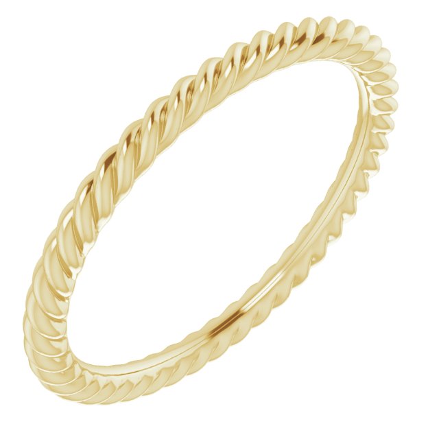 Wedding Bands - Skinny Rope Band