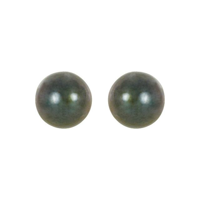 Gemstone Earrings - Akoya Cultured Pearl Stud Earrings - image 2