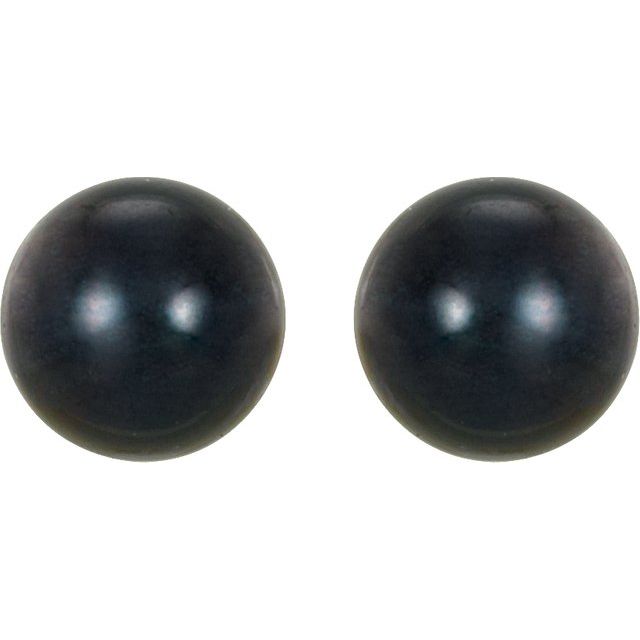 Gemstone Earrings - Akoya Cultured Pearl Stud Earrings - image 2