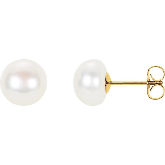 Gemstone Earrings - Panache® Freshwater Cultured Pearl Stud Earrings