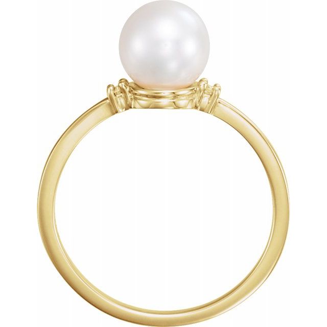 Rings - Accented Pearl Ring - image #2