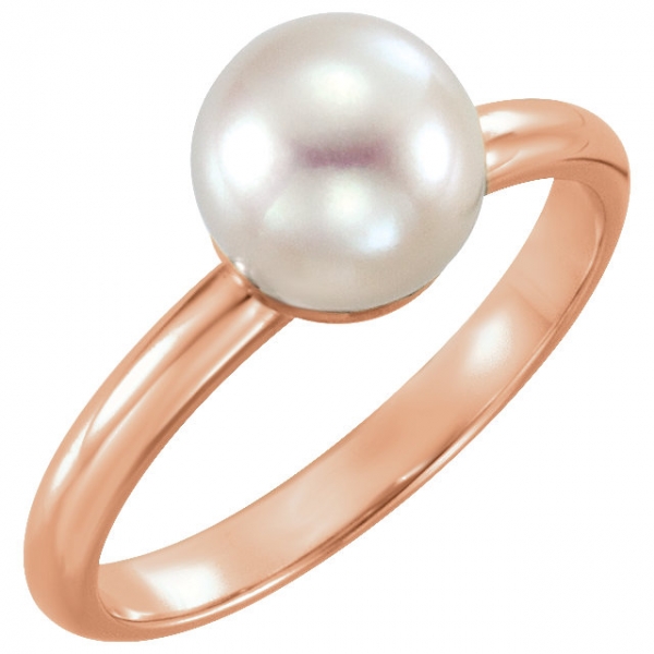 Anniversary Bands - Solitaire Pearl Ring