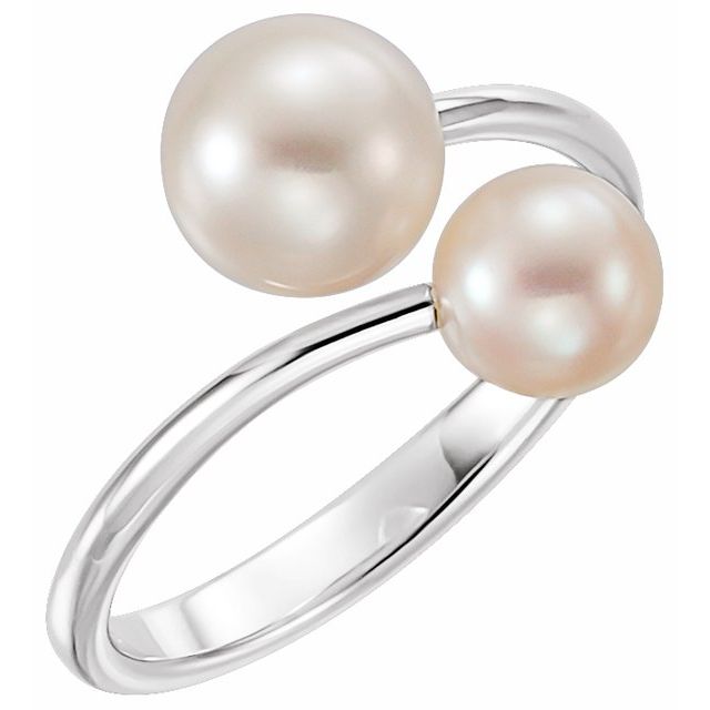 Rings - Two-Stone Pearl Bypass Ring