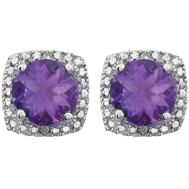 Genuine Amethyst Earrings 650167 101 P Gemstone From H L Gemstone Earrings Genuine Amethyst Image 2