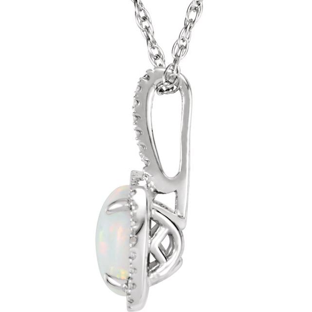 Gemstone Necklaces - Halo-Style Birthstone Necklace - image #2