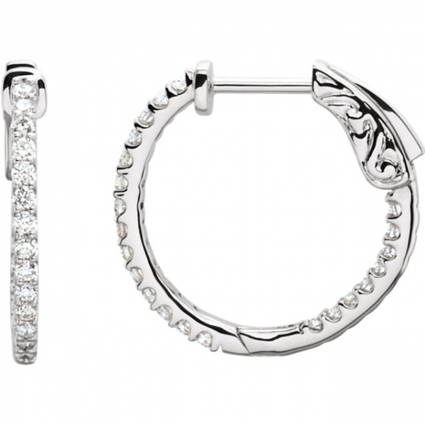Gemstone Earrings - Inside/Outside Hoop Earrings