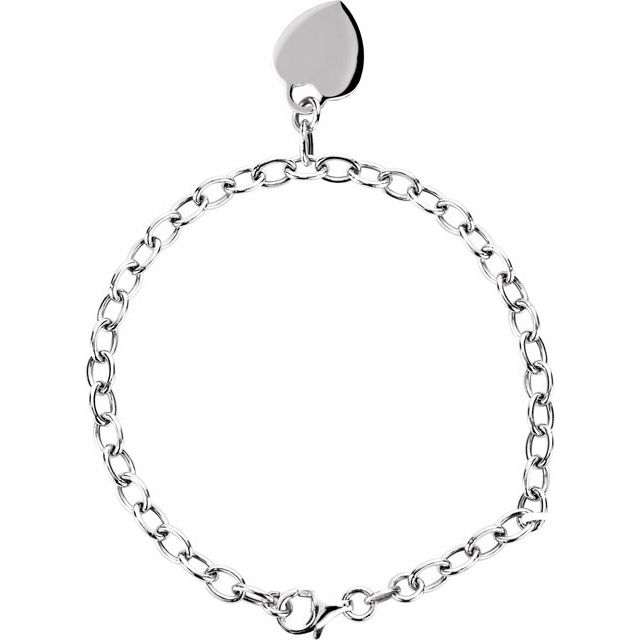 Bracelets - Rolo Bracelet with Charm
