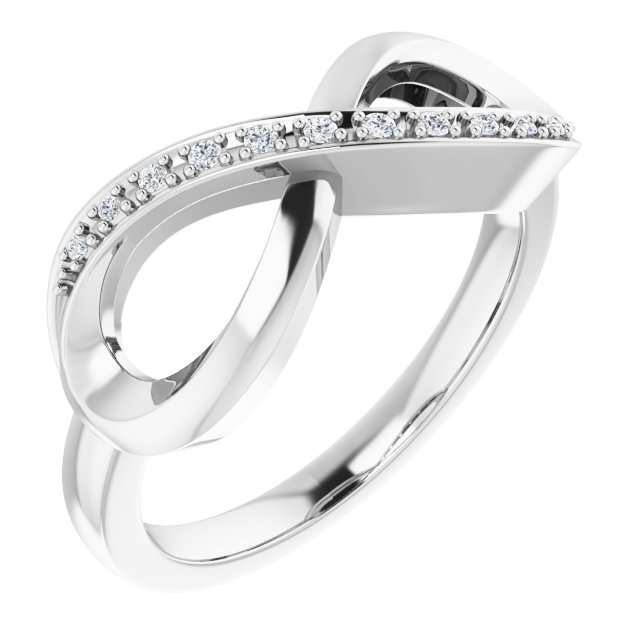 Diamond Fashion Rings - Infinity-Inspired Ring