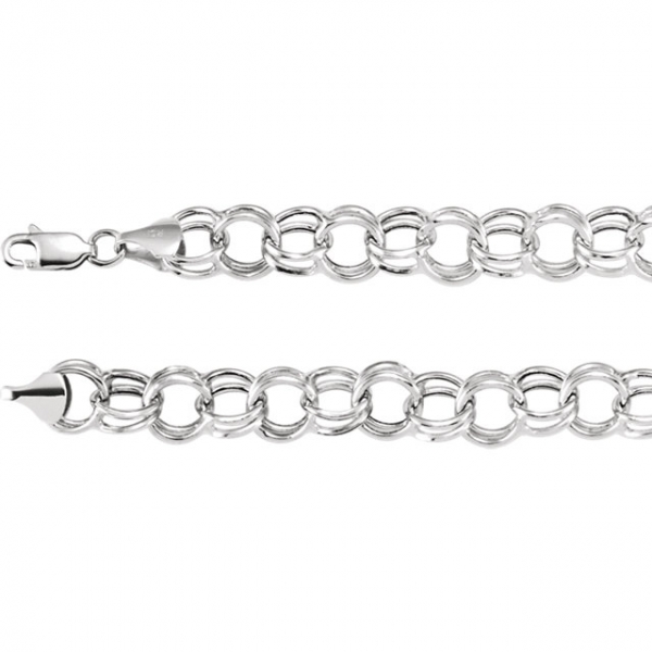 Diamond Bracelets - Double Link Charm Bracelet 5.7mm