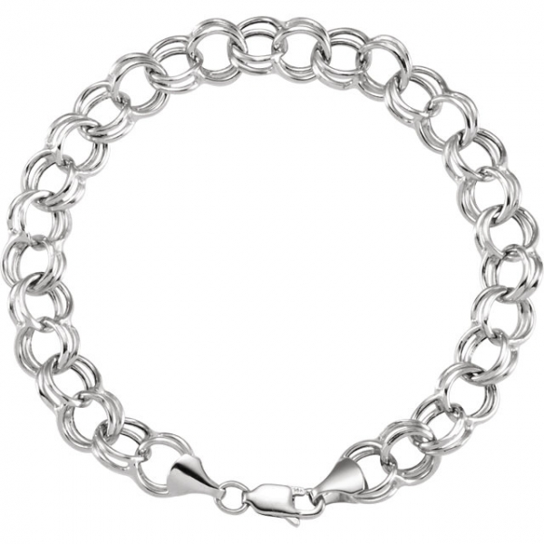 Diamond Bracelets - Double Link Charm Bracelet 5.7mm - image #2