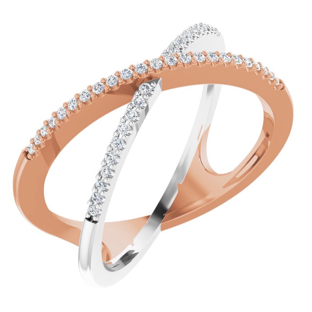 Diamond Fashion Rings - Accented Criss-Cross Ring  