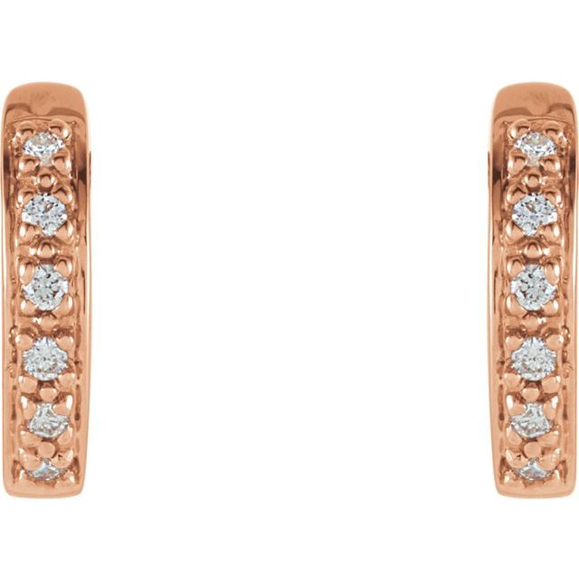 Diamond Earrings - Hinged Hoop Earrings - image 2