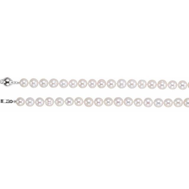 Gemstone Necklaces - Freshwater Cultured Pearl Necklace - image 2