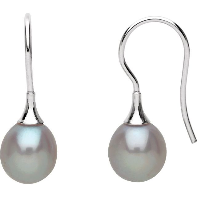 Gemstone Earrings - Freshwater Cultured Pearl Earrings