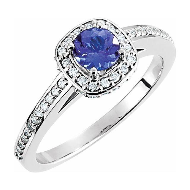 Rings - Halo-Style Engagement  Ring 