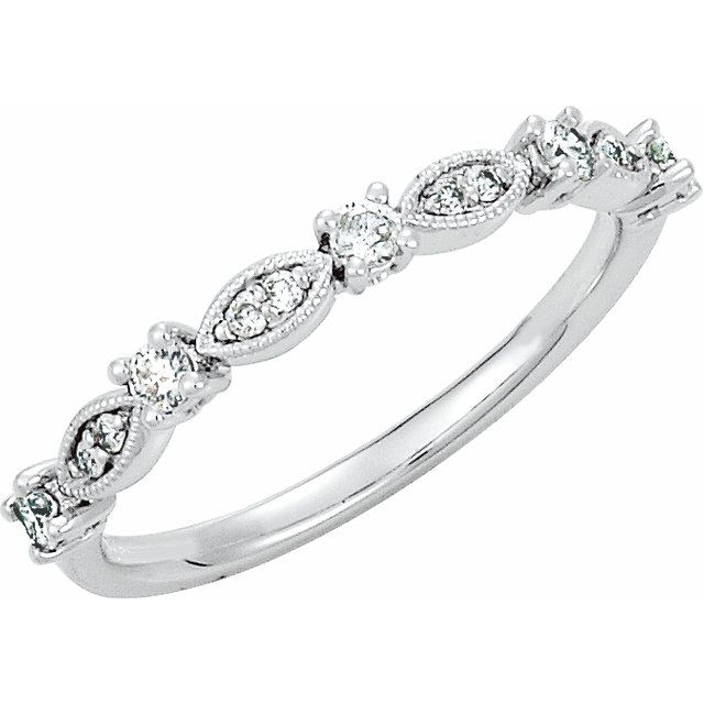 Diamond Fashion Rings - Granulated Stackable Ring