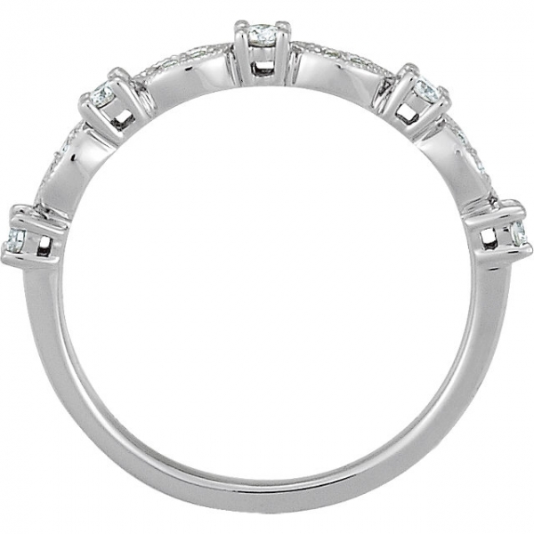 Anniversary Bands - Granulated Stackable Ring - image 2