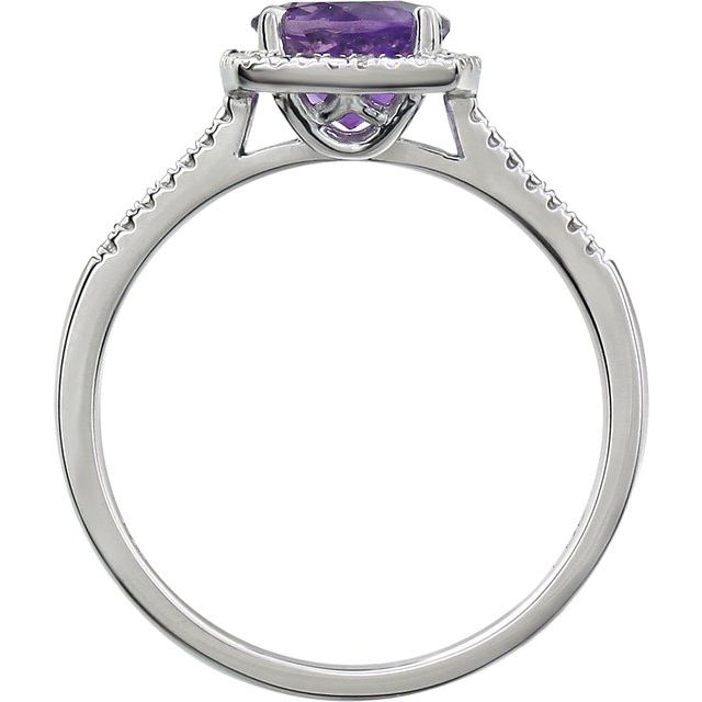Rings - Halo-Style Birthstone Ring  - image #2