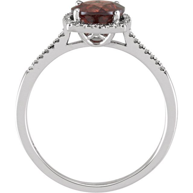 Rings - Halo-Style Birthstone Ring  - image #2