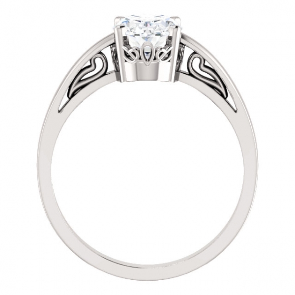 Anniversary Bands - Solitaire Scroll Setting® Ring - image 2