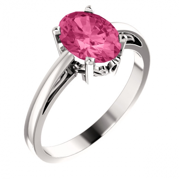 Anniversary Bands - Solitaire Scroll Setting® Ring