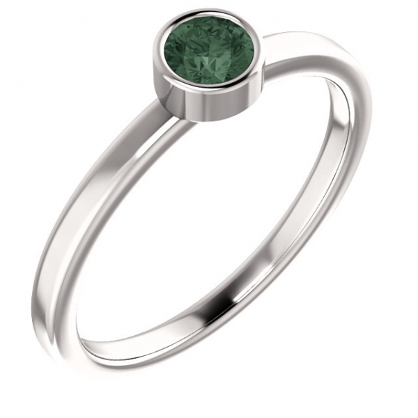 Gemstone rings - Bezel Set Solitaire Ring