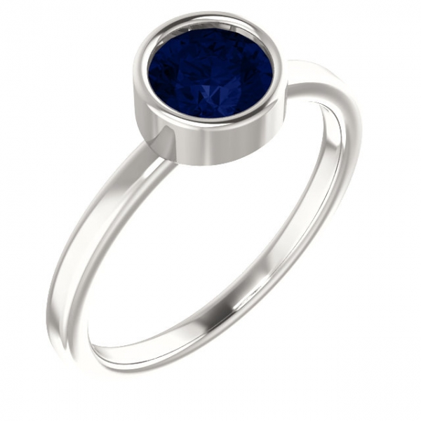 Gemstone rings - Bezel Set Solitaire Ring