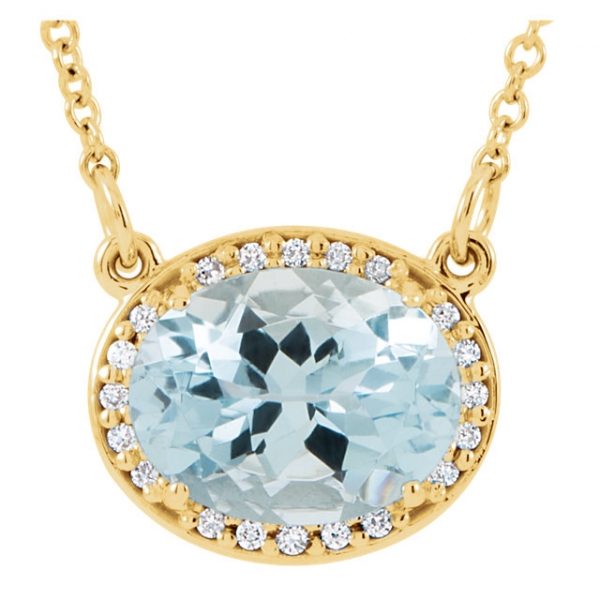 Diamond Necklaces - Halo-Style Necklace
