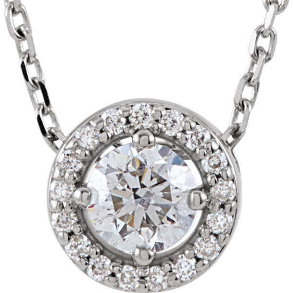 Diamond Necklaces - Halo-Style  Necklace