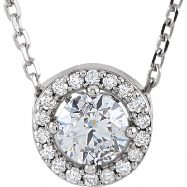 Diamond Necklaces - Halo-Style  Necklace