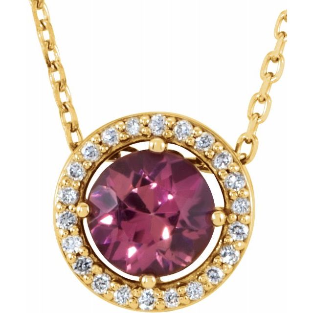 Gemstone Necklaces - Halo-Style Necklace