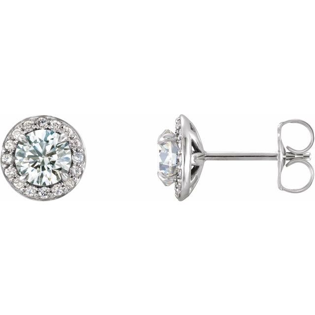 Diamond Earrings - Halo-Style Earrings