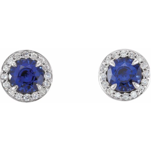 Gemstone Earrings - Halo-Style Earrings - image #2