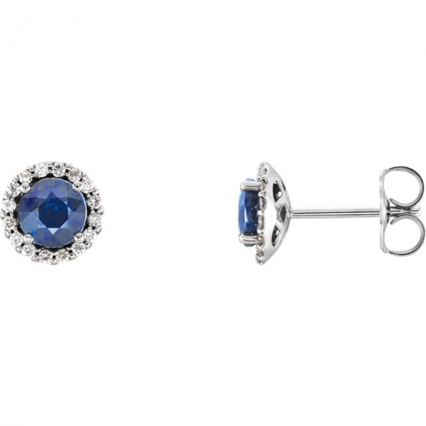 Gemstone Earrings - Halo-Style Earrings