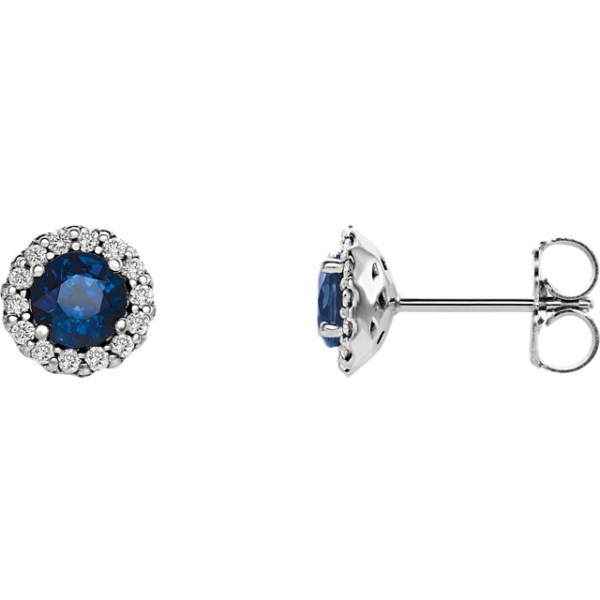 Gemstone Earrings - Halo-Style Earrings