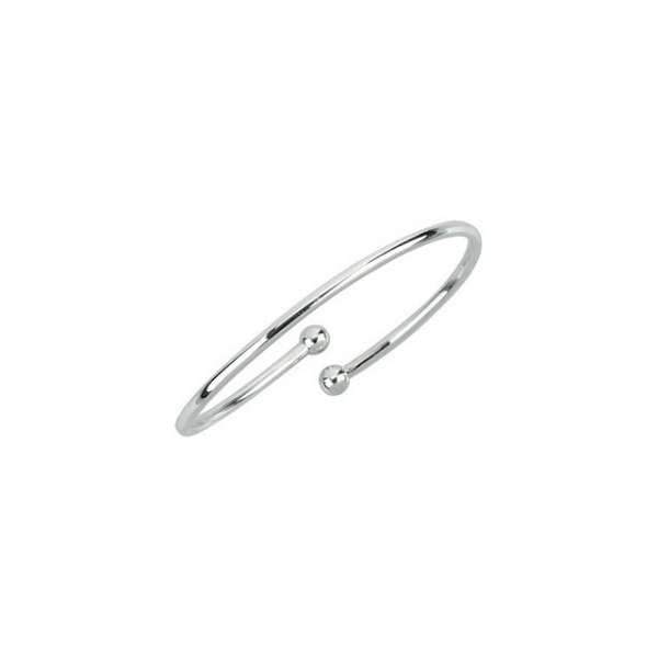 Diamond Bracelets - Kera® Sterling Silver Bangle Bracelet  - image #2