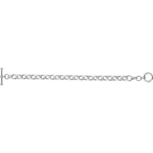 Diamond Bracelets - Cable Link Bracelet with Toggle Clasp - image #2