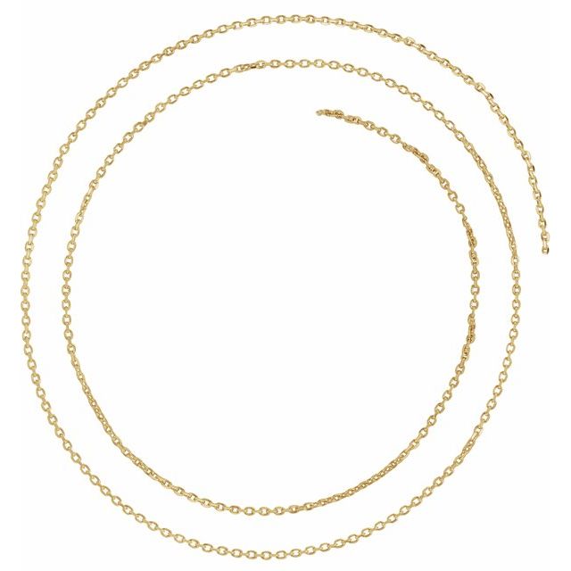 Necklaces - 1.4 mm Diamond Cut Cable Chain 