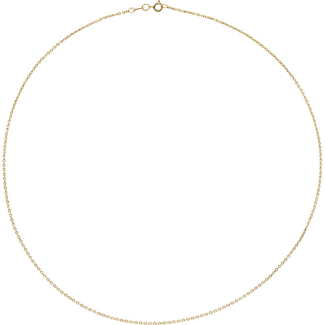 Necklaces - 1 mm Solid Diamond Cut Cable Chain  - image 2