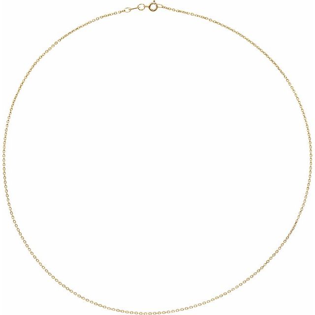 Necklaces - 1 mm Solid Diamond-Cut Cable Chain  - image 2