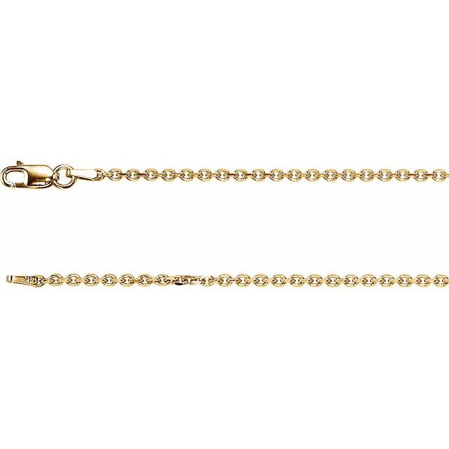 Bracelets - 1.75 mm Solid Cable Diamond Cut Chain 