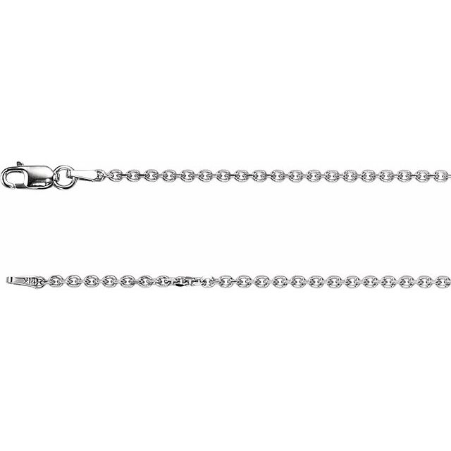 Necklaces - 1.75 mm Solid Cable Diamond Cut Chain 