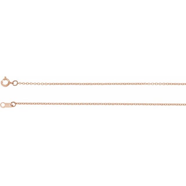 Necklaces - 1 mm Solid Cable Chain 
