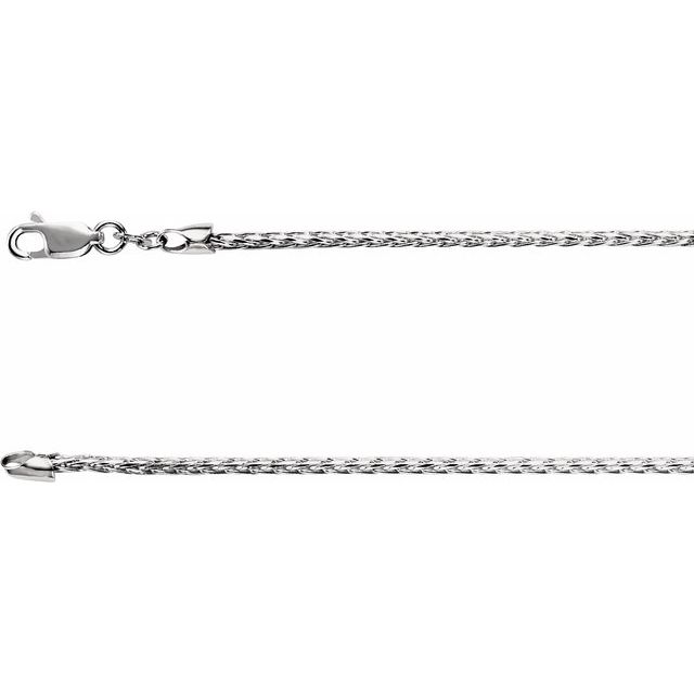 Necklaces - 1.75 mm Wheat Diamond Cut Chain 
