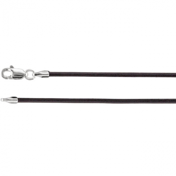 Diamond Bracelets - 1.5mm Black Leather Cord 