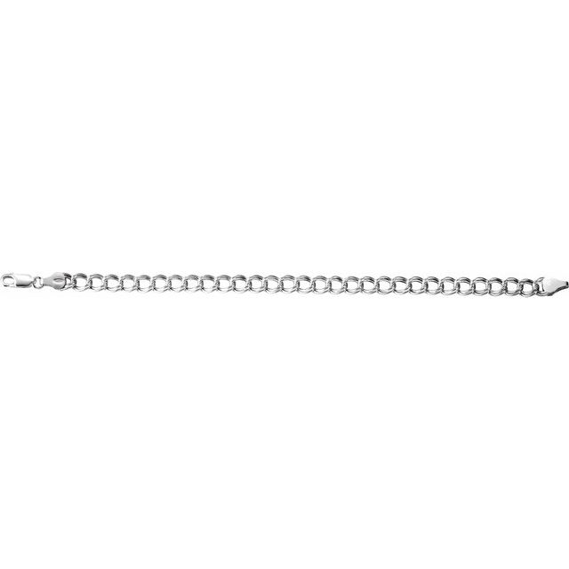 Bracelets - Hollow Curb Charm Bracelet  - image #2
