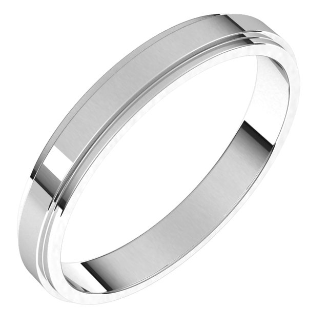 Gemstone Rings - Flat Edge Bands