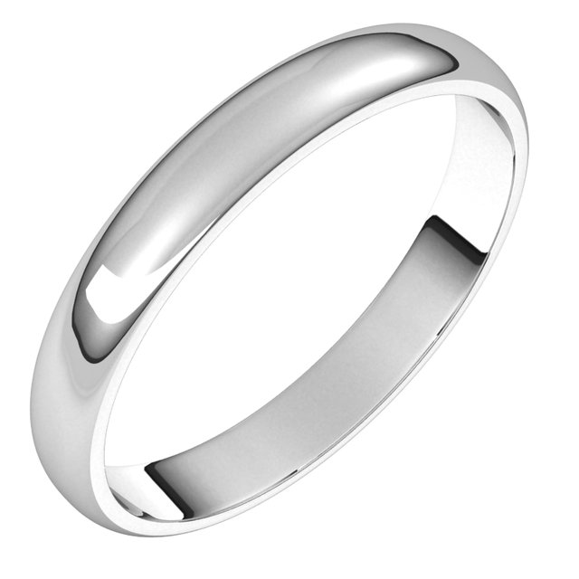 Wedding Bands - Half Round Light Bands