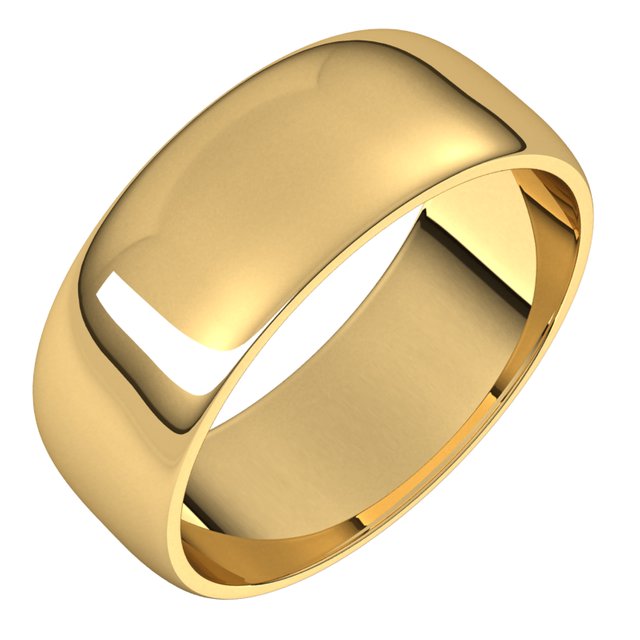 Wedding Bands - Half Round Light Bands